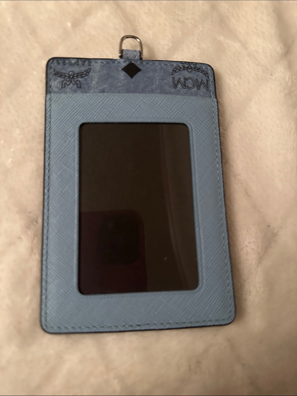MCM Light Blue Visetos Lanyard Card - Picture 2 of 2